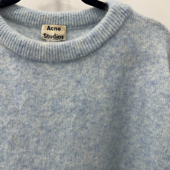 Acne Studios Light Blue Mohair Wool Sweater Size L - Picture 5 of 7
